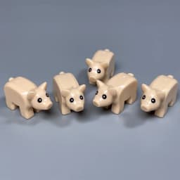 MOC City Animals Building Block Model Farm Ranch Scene Accessories Goat Wolf Pig Owl Flamingo Parrot Bird Zoo Kids Brick Toy T04