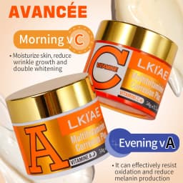 LKIAE Vitamins C, Vitamins A Whitening Face Cream, Reduce Dark Spots, Clean Skin, Day and Night Facial Cream For All Skin Types