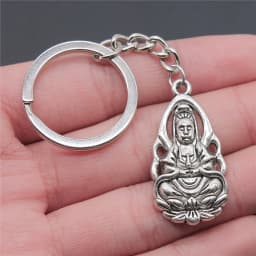 Buddha Keychain Keyring Spiritualist Key Ring Gift For Men Women Friend Car Key Chain Ring Holder Souvenir For Gift