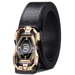 High-end And Atmospheric Men's Automatic Buckle Crocodile Pattern Belt New Men's Casual Wear Belt Fashion Youth Business Belt