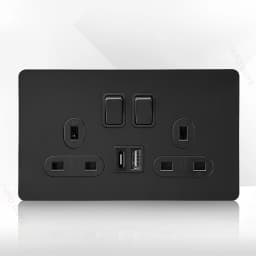 86 Type Retro Switch 1-4 Gang 2 Way Wall Light Brass Lever Toggle Switch Black Matte Stainless Steel Panel EU FR Power Outlet