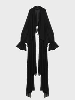 TWOTWINSTYLE Solid Minimalist Slimming Blouses For Women O Neck Off Shoulder Sleeves Temperament Minimalsit Shirts Female New
