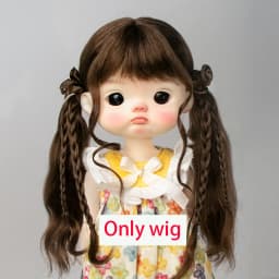 1/6BJD Wig Bangs Ponytail Curly Soft Mohair Wig Braids Suitable for 30cm DD SD Doll Wig Toy Accessories 6-7 Inches Hair