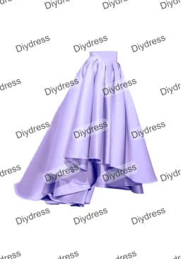 Women's High Low Elegant Prom Party Skirt A-Line Pleated Front Short Back Long Satin Skirt With Pockets For Evening Gown
