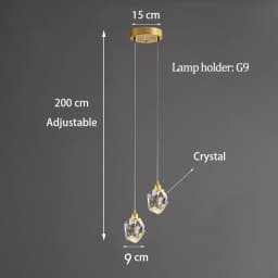 Light Luxury K9 Crystal Small Dhandelier Modern And Minimalist Restaurant Light Bar Counter Bedroom Bedside Long Line Light