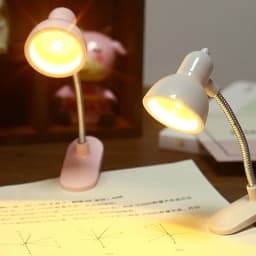 Mini LED Clip Desk Lamp Eye Protection Study Read Book Night Lamp Cute Creative Student Dormitory Warm Lighs Battery Table Light
