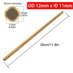 Brass Tubes DIY Pipe Round Diameter 2/3/4/5/6/7/8/9/10/12mm Length 300mm Long 0.5mm Wall Brass Tube Modelmaking Rod Cutting Tool