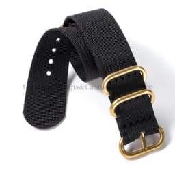 Watch Strap Nylon Silver Black Gold Ring Buckle 18mm 20mm 22mm 24mm Man Women for Seiko Ribbed Braid Replace Watch Accessories