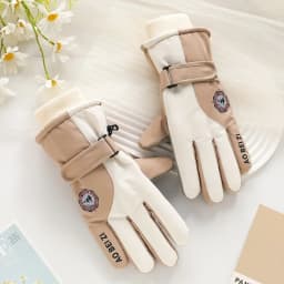 Women Winter Keep Warm Touch Screen Waterproof Anti Slip Thickened Outdoor Sports Ski Gloves Add Velvet Cycling