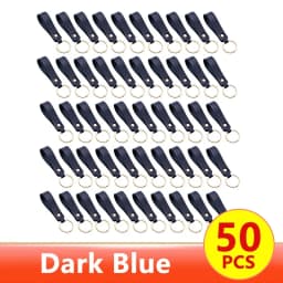 1/100pcs 8Color PU Leather Keychain Business Gift Suitable for Men and Women Car Key Strap Waist Wallet Keychains and Keyrings