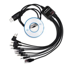 8 in 1 Multi-functions USB Programming Cable with CD Baofeng Walkie Talkie UV-5R UV-82 for Motorola TYT Kenwood Yaesu HYT Radio