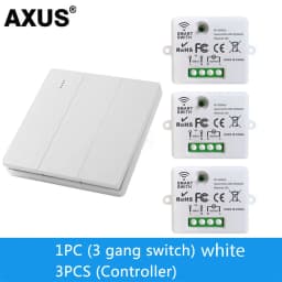 1 2 3 Channel Button 86 Type Wall Panel RF 433Mhz Remote Controller for RF433 Smart Switch RF433 for Home Led Light Lamp Fan