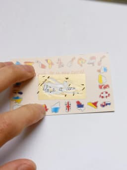 Drop Shipping Small Pack 100pcs 23x42mm Shinny Silver Scratching Sticker Manual Game Card Paintcoat