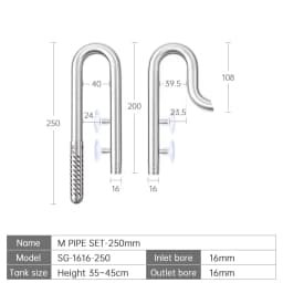 Week Aqua Fish Tank 304 Stainless Steel Filter Tube With Surface Skimmer For Inflow And Outflow Of Lily Tubes Aquarium