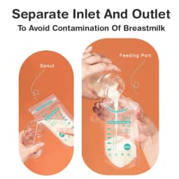 MAMIJOY 30Pcs Breast Milk Storage Bag Disposable 150ml Capacity Frozen Milk Storage Bag BPA Free