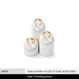 WoodTen 3PCS Set Rings Display Rack Jewelry Display Stand Microfiber Pearl Ring Jade Earring Counter Display Stand Ring Holder