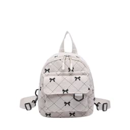 Mini Backpack Sweet Bowknot Printed Shoulder Bag Travel Cosmetic Storage Bag Korean Ins Student Bookbags Casual Rucksack