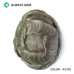 Invisible Hairline Hair System Unit for Men 0.03-0.04mm Super Thin Base Toupee Indian Human Hair Mens' Topper Wig