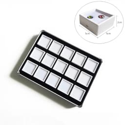 Loose Diamond Gemstone Display Case White Foam Round Gems Holder Jar Insert Gem Stone Pendant Beads Storage Liner Organizer Tray