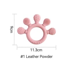 BPA Free Silicone Teether Food Grade Baby 0-12 Toys Teething Rattle Sensory Toys for Toddlers Silicone Hand Bell Soothing Toys