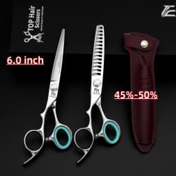 Professional Left Hand Scissors,6-6.5-6.8 inch Hair Cutting Scissors,Japanese 440C Steel,High Quality Barbershop Accessories