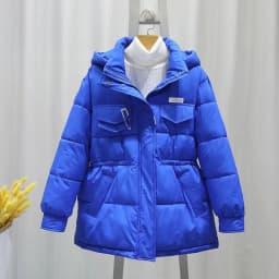 2026 New Women Down Cotton Coat Winter Jacket Female Mid Length Version Loose Outwear Thick Warm Parkas Hooded Outcoat