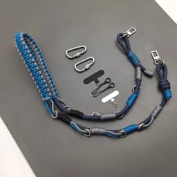 Outdoor Multi-purpose Adjustable Replacement Bag Strap Hand-braided Paracord Camera Phone Crossbody Lanyard Decorative Chain