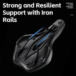 WEST BIKING Bicycle Saddle Hollow Breathable Comfortable Cycling Seat Shock Absorption Non-slip PU Leather for MTB Road Bike
