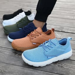 Men's Mesh Wide Toe Shoes Minimalist Comfortable Lightweight Walking Shoes Daily Outdoor Breathable Travel Men's Flat Sneakers