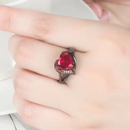 customer style heart copper metal women ring stainless steel men ring