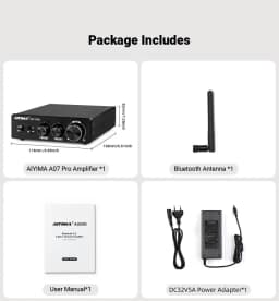 AIYIMA A07 PRO Bluetooth Amplifier TPA3255 QCC304X Stereo 2.0 Channel 300Wx2 Power Digital Amplifier RCA APT-X Home Sound AMP