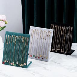 Flannel Necklace Pendant Display Stand Earring Display Board Women Jewelry Rack Bracelet Storage Holder Dangler Eardrop Shelf
