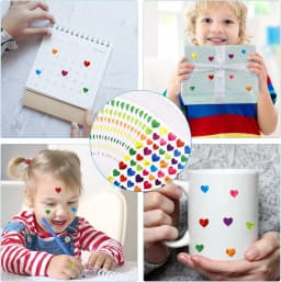 5 Pages Laser Gold Foil Self-adhesive Star Round Heart-shaped Stickers Reward Chart Decorative Children Toy Gifts Sticker Labels