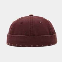 Solid Japanese Korean Style Retro Beanies Men's Women's Washed Cotton Brimless Landlord Docker Cap Street Fashion Unisex
