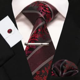 8cm Silk Mens Ties Green Black Ties Plaid Stripe Necktie Pocket Square Cufflinks Tie Clips Set Men's Wedding Business Party Tie