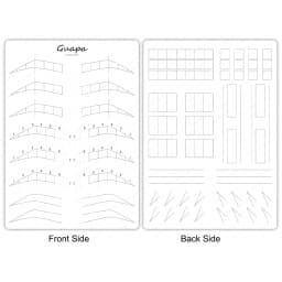Microblading Practice Skin Pattern Sheet Pre-Printed Brow Mapping Guide Flexible Silicone Pad for Precise Hair Strokes & Shading