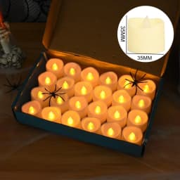 1-24Pcs Mini Flameless LED Candle Lights 2 Types Simulated Electric Candles For Wedding Christmas Halloween Festival Party Decor
