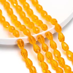 1 Strand 6-12mm Spacer Water Drop Beads AB Shine Glass Crystal Drop Pendant for DIY Earing Bracelet Jewelry Making Accessories