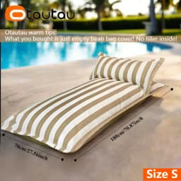 OTAUTAU Swim Pool Float Bean Bag Cover Outdoor Beach Lounger Sofa Bed DD204【No Filler!Please Fill It By Yourself !】
