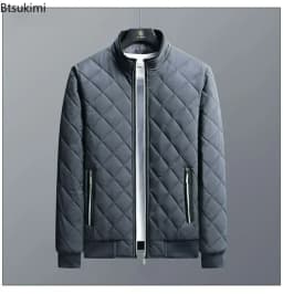2026 Men's Thick Warm Bomber Jacket Coats Autumn Winter Fleece Lined Casual Jacket for Men Slim Fit Winter Clothing Parkas 5XL