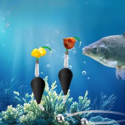 1PCS Inverted Bottom Double Hook Fishing Float Set - High Sensitivity, Suitable for Sea and Freshwater Fishing