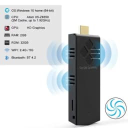 2026 W5 PRO Mini PC Windows 10 OS Intel Atom X5-Z8350 Quad-Core PC BT 4.2 2.4G/5G WiFi 4GB/8GB DDR3 64GB/128GB eMMC SSD USB3.0