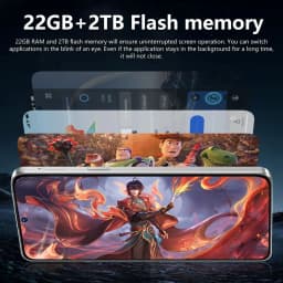 K-Touch Hot S28 Ultra Cell Phone Android 5G 7.3HD 22G+2TB Mobile Phones Dual Sim 7800mAh Unlocked Smartphone 16+48MP Global Version