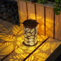 1PC Iron Solar Lantern Outdoor, Pathway Garden Light with Auto On/Off, Waterproof Decorative Lighting for Yard/Patio