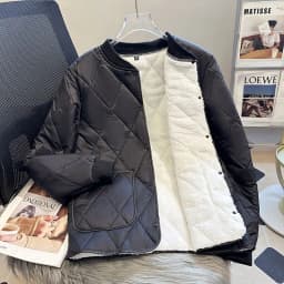 Men's Thickened Fleece Lined Stand Collar Cotton Jacket Inner Wear Short Coat Warm Youth Style School Uniform Essential
