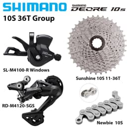 Shimano Deore m4100 1x10S Groupset Derailleurs RD-M4120 10 Speed Shift Lever Sunshine Cassette 36T 40T 42T 46T 50T Newbie Chain