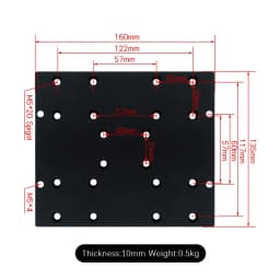 HLTNC 1 PCS Module Sliding Table CNC Aluminum Plate for DSG16H and SBR16UU OR Suitable for HGH20CA or 30160 Aluminum Profile