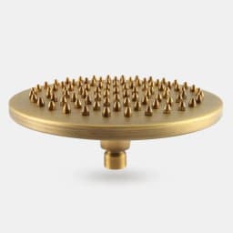 Antique Brass Bathroom Hand Shower Head 8 inch Round Rainfall Shower Faucet Shower Bracket Wall Shower Arm 1.5M Shower Hose