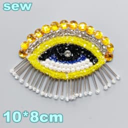 Embroidery Sequined Alphabet Pearl Letter Cross Patch,sequins Heart Beaded Eye Patches Badges Appliques for Clothing WF2210252