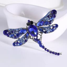 Large Size Luxury Crystal Dragonfly Brooch Colorful Rhinestone Insect Brooches Girls Cute Pins Personality Corsage Accessories